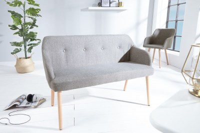 Designová lavice Sweden světle šedá