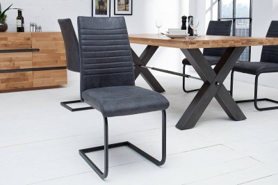 Konzolová židle Douglas antik šedá - černá