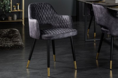 Designová židle Laney šedý samet