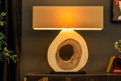 Designová stolní lampa Deandre, 92 cm ořech